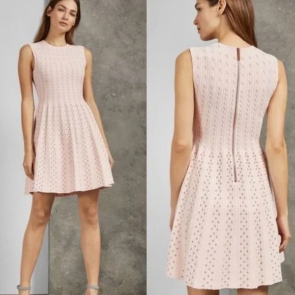 Ted Baker Knitted Flippy Skater Dress Size 5 - Picture 1 of 3